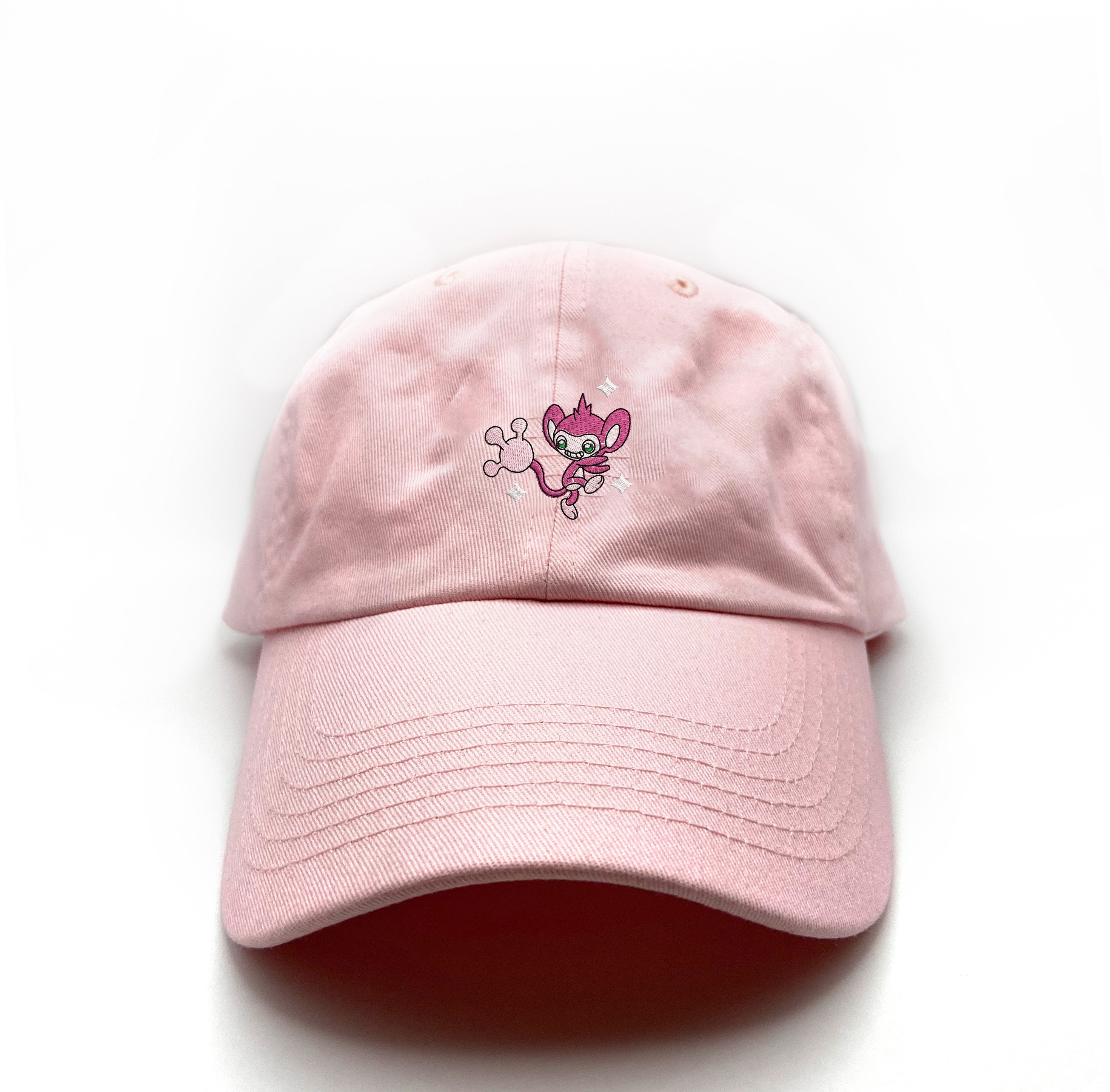 Aipom Shiny Dad Hat | dad hat white template final | lt pink