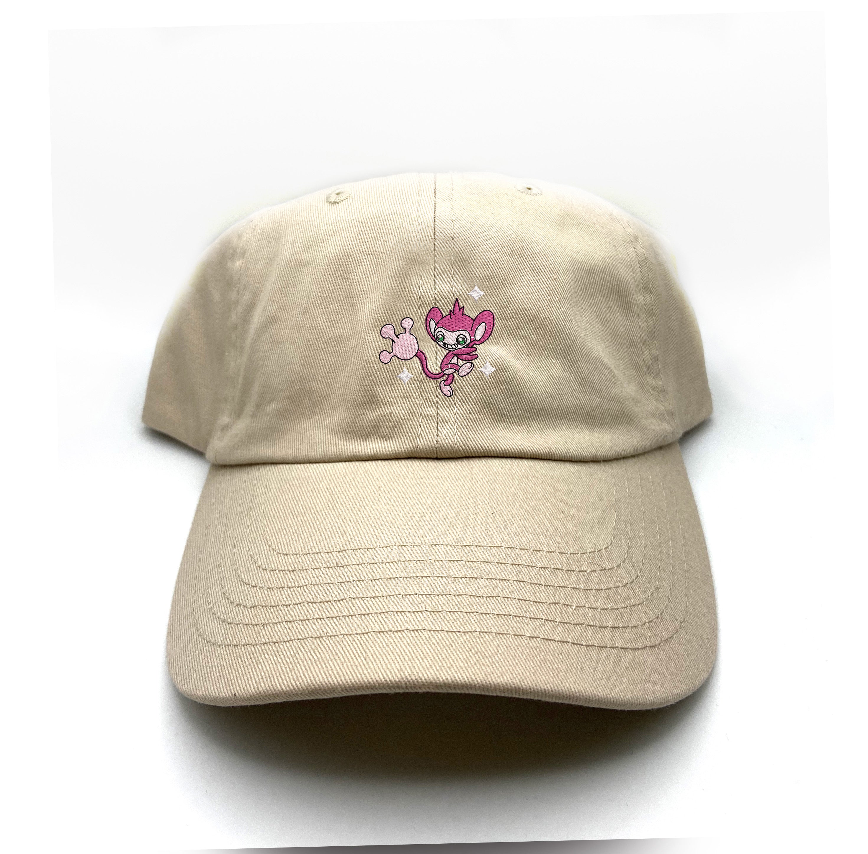 Aipom Shiny Dad Hat | dad hat white template final | tan