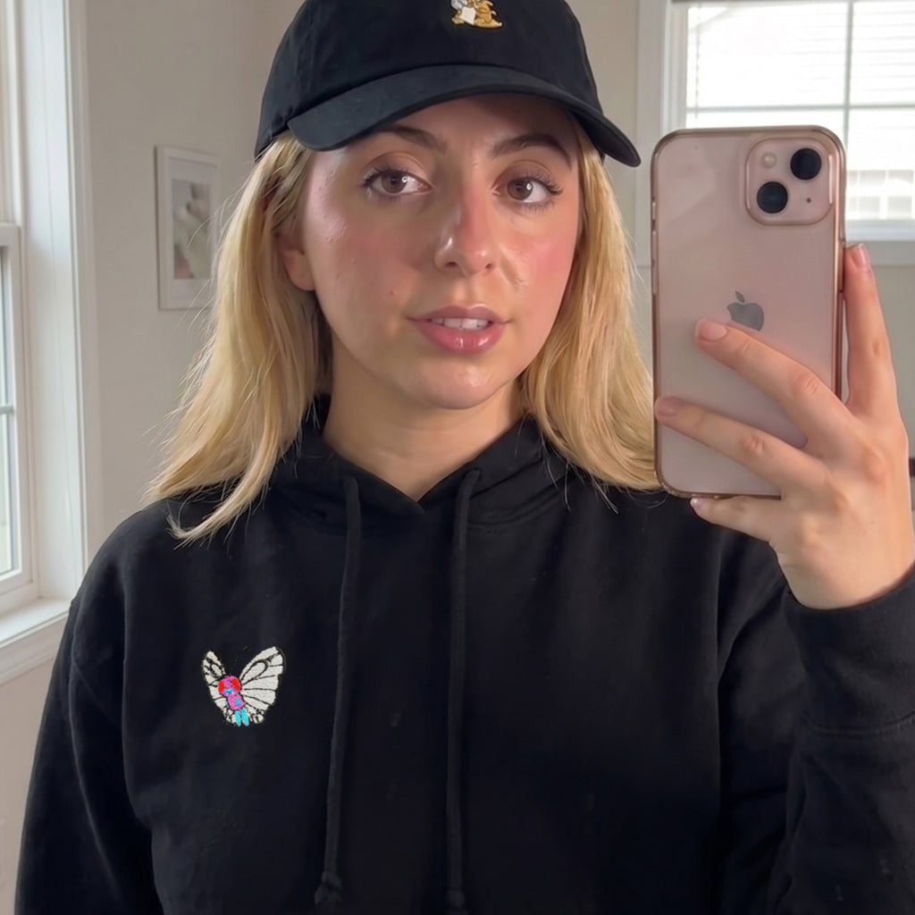butterfree pink hoodie