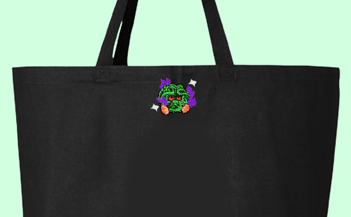 tangela shadow shiny tote bag
