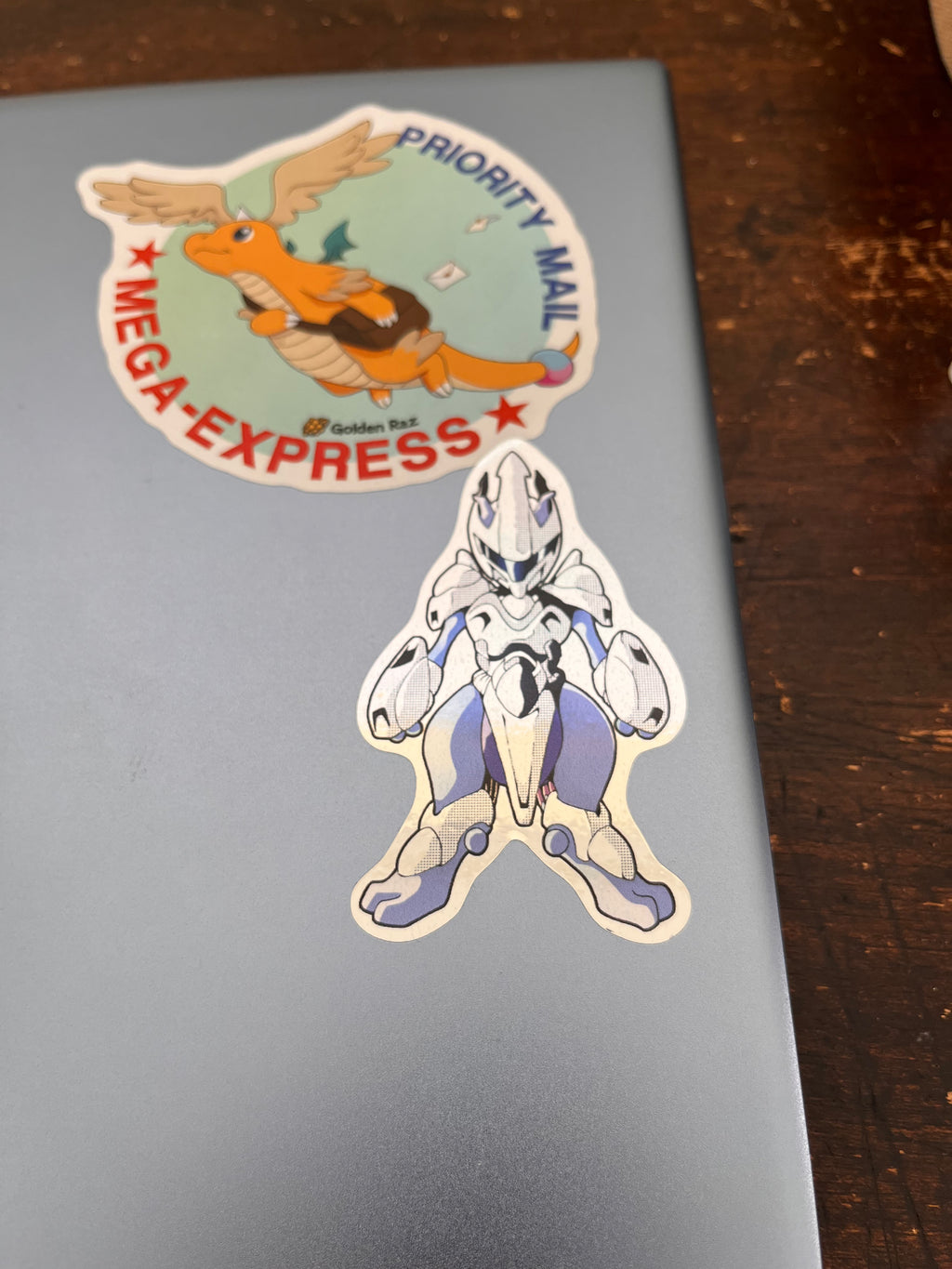 Vintage Armored Mewtwo Log 2.5" Metalic Vinyl Sticker