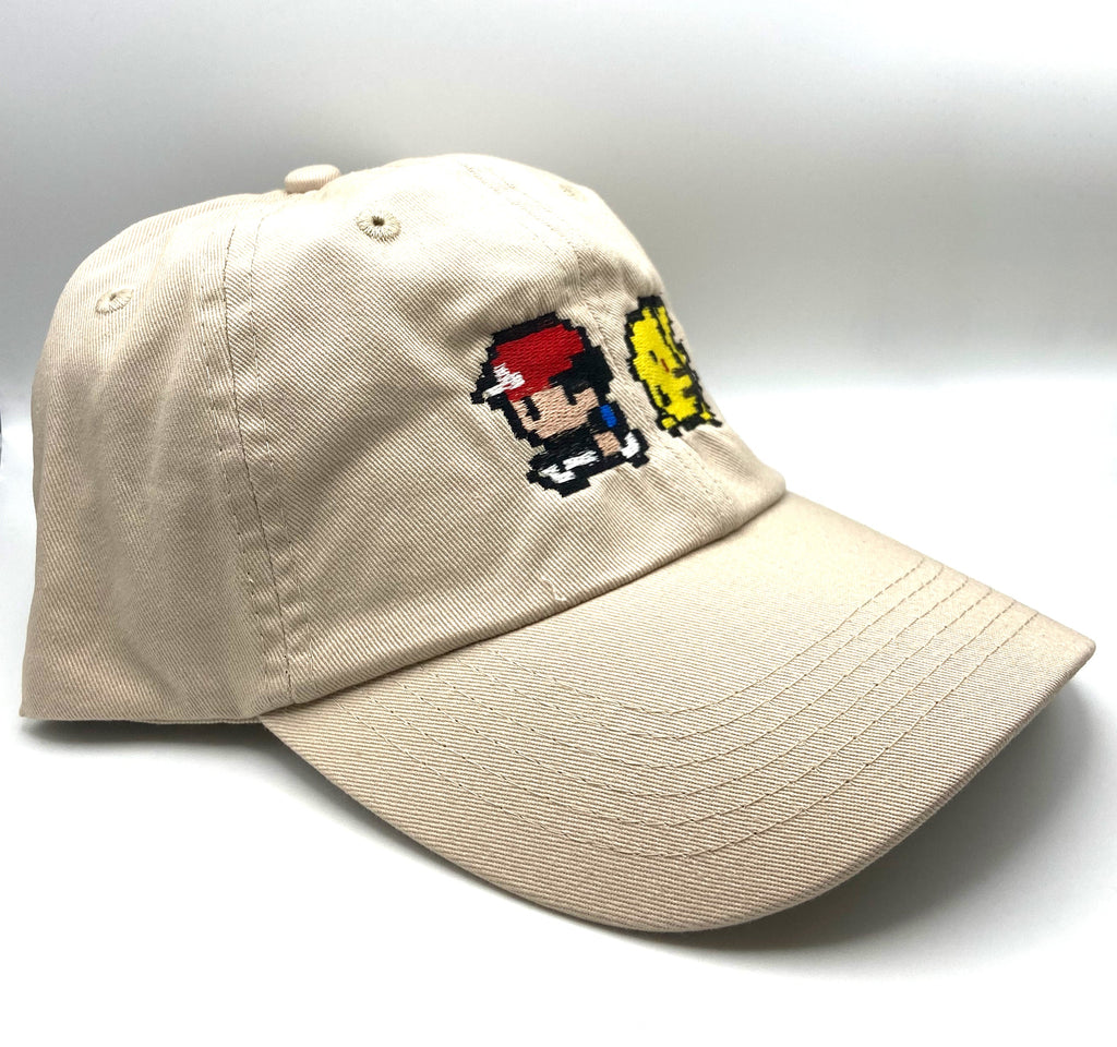 pikachu & ash pixel dad hat