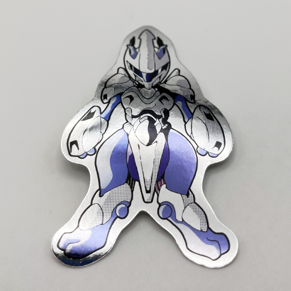 Vintage Armored Mewtwo Log 2.5" Metalic Vinyl Sticker