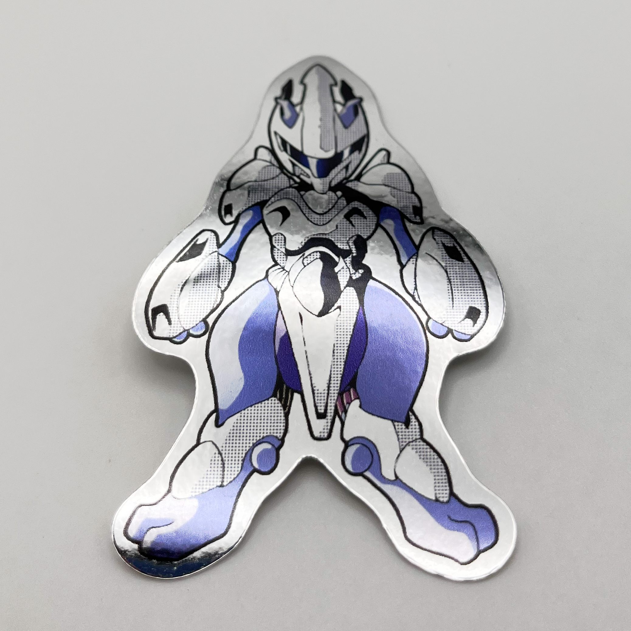 Vintage Armored Mewtwo Log 2.5" Metalic Vinyl Sticker