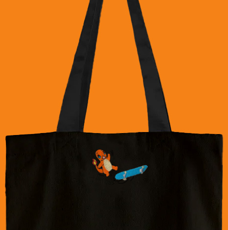 charmander sk8 tote bag