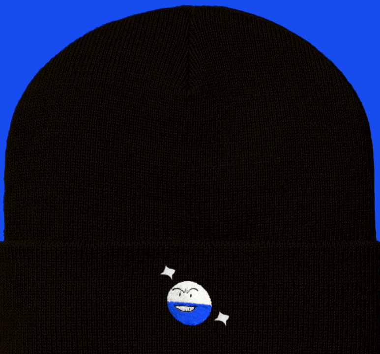 electrode shiny beanie