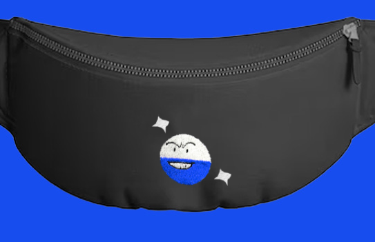 electrode shiny fanny pack