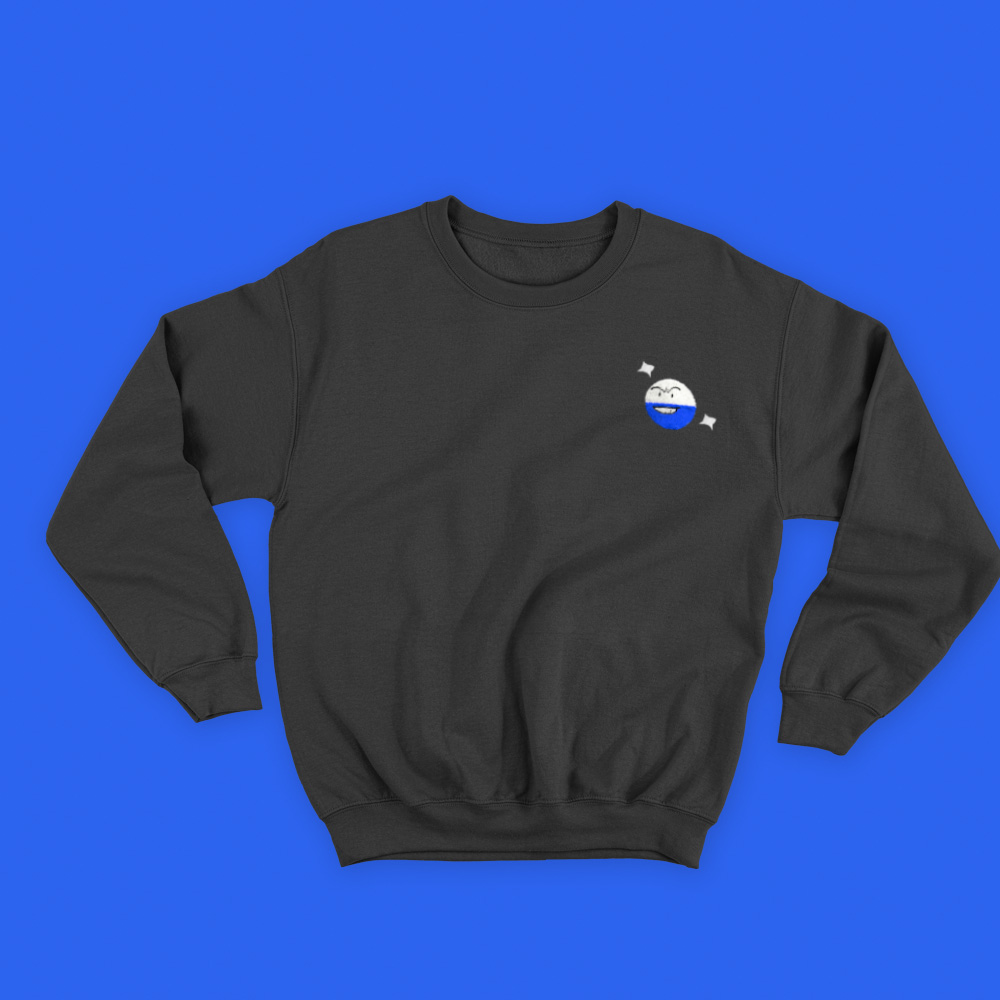 electrode shiny sweatshirt