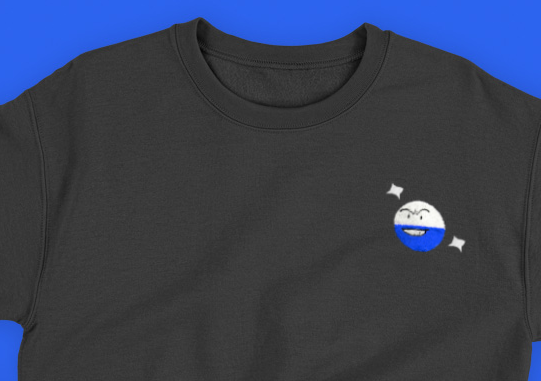 electrode shiny sweatshirt