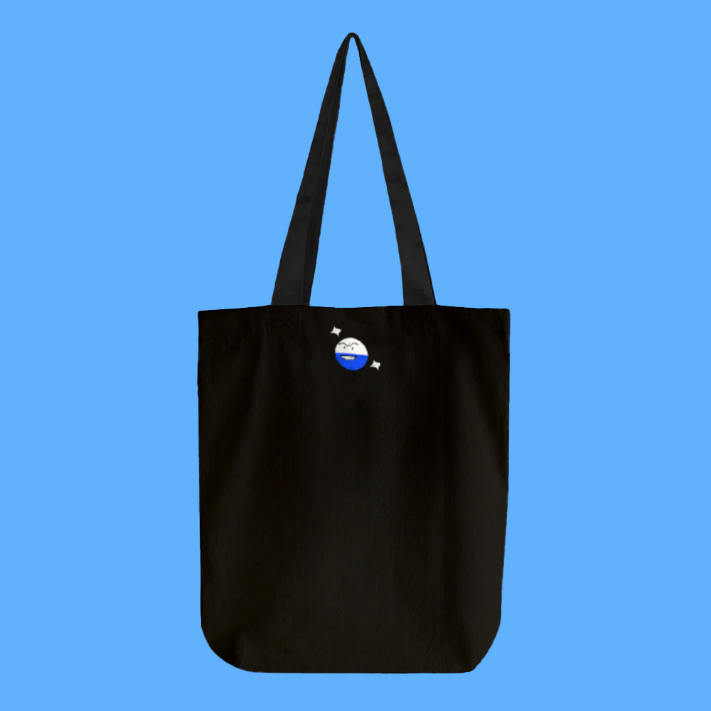 electrode shiny tote bag