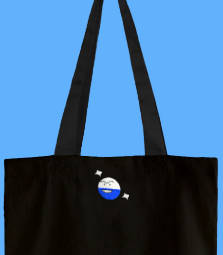electrode shiny tote bag