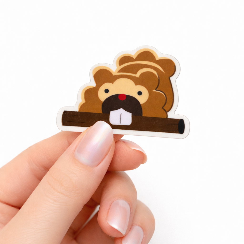 Bidoof Log 2" Vinyl Sticker