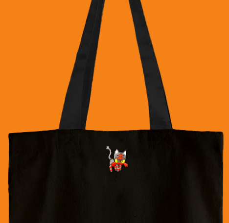 litten tote bag