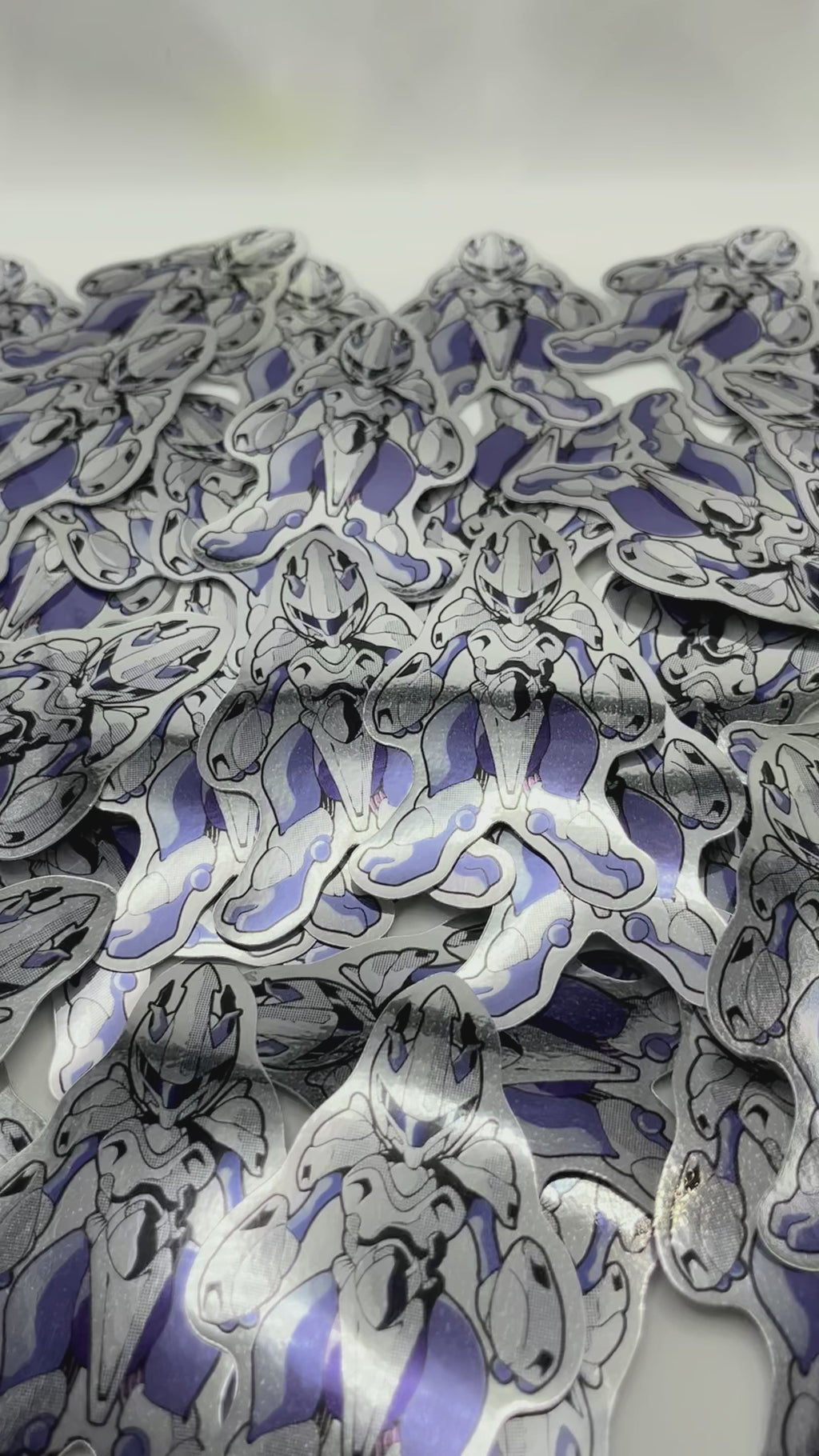 Vintage Armored Mewtwo Log 2.5" Metalic Vinyl Sticker