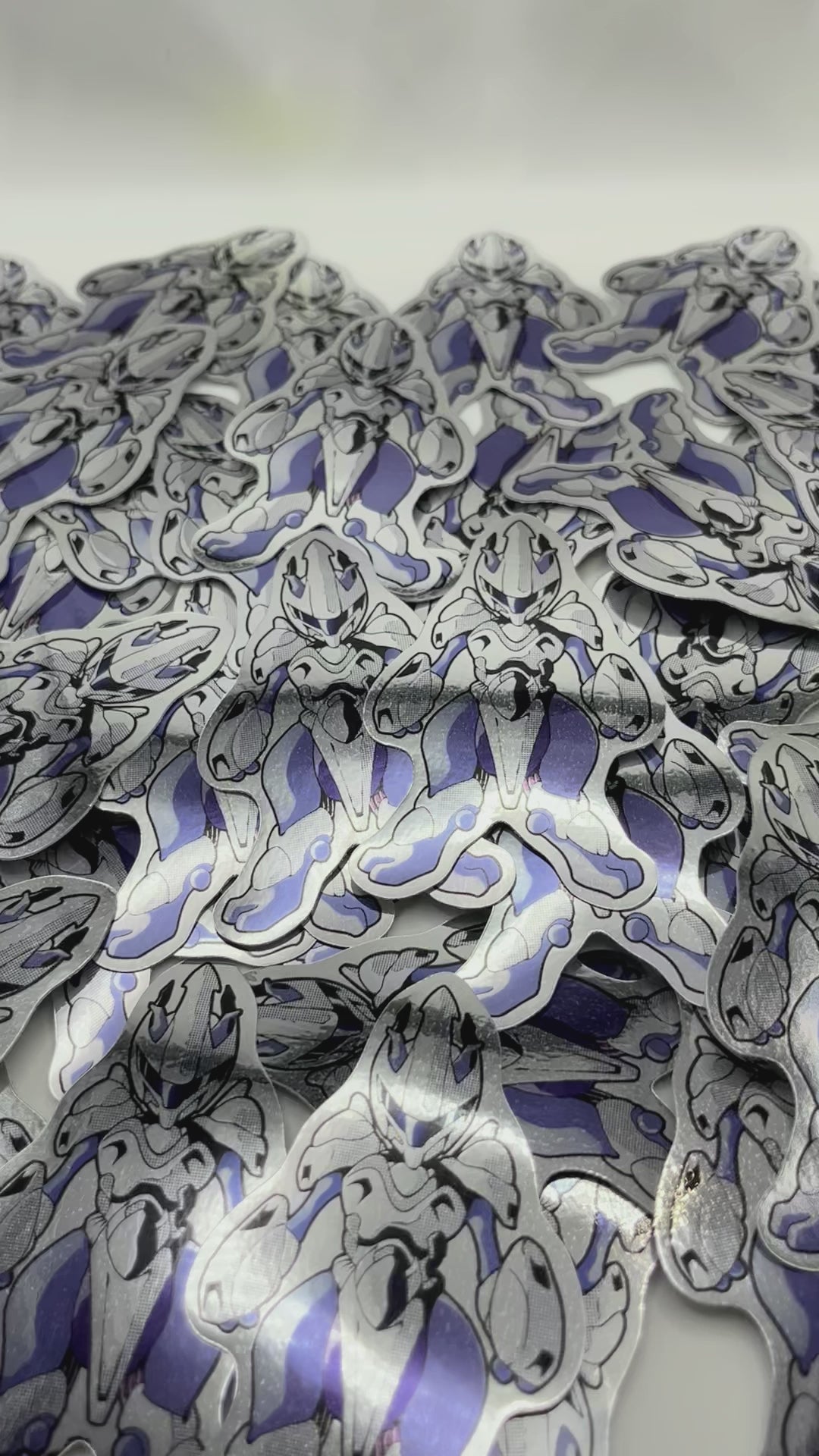 Vintage Armored Mewtwo Log 2.5" Metalic Vinyl Sticker