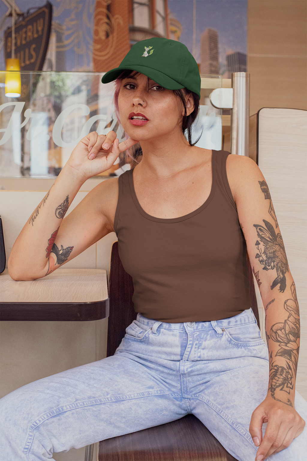 Leafeon embroidered dad hat